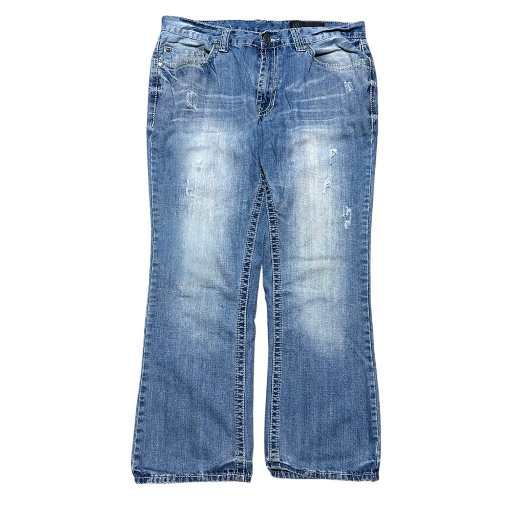Mens Y2K TK Axel Wolcott Vintage Bootcut Streetwear Denim Jeans Size 36x30